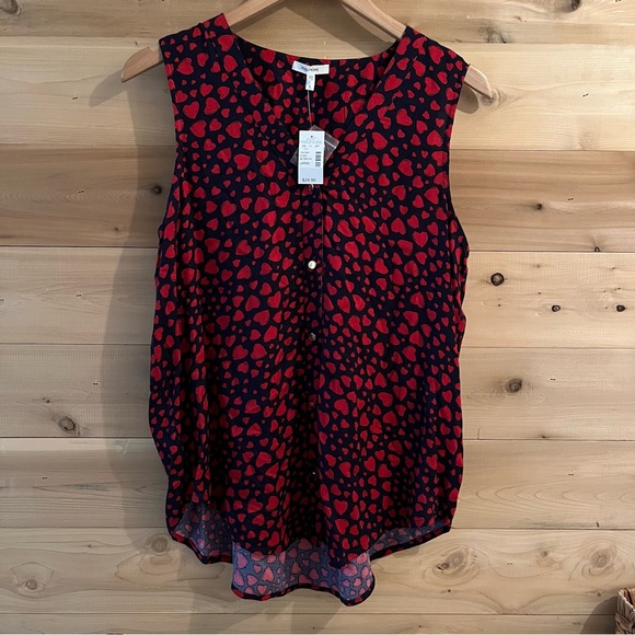 Maurices heart button down sleeveless blouse NWT - Picture 2 of 11
